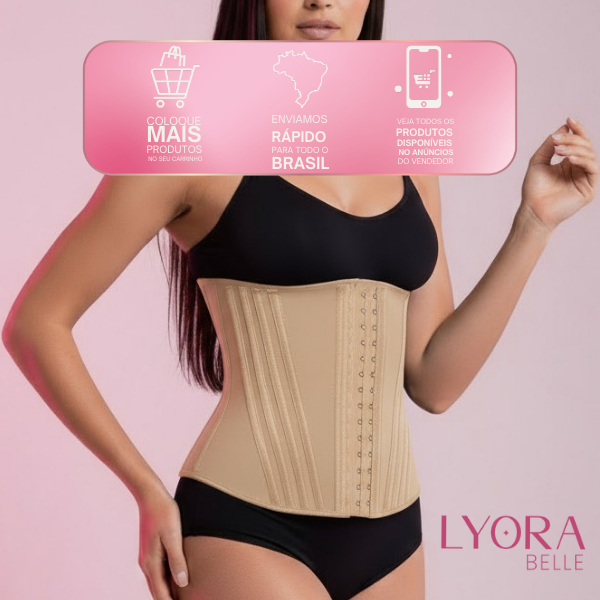 Cinta Modeladora Sabrina Sato 16 Barbatanas Alta Compressão Ref. B16