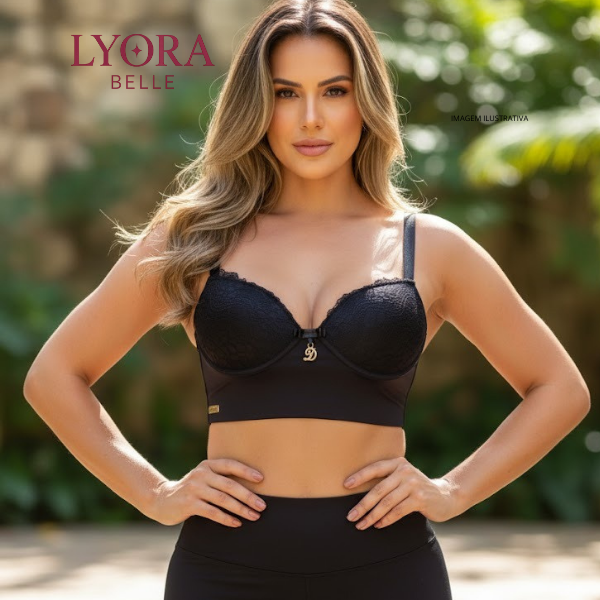 Kit 2 Sutiã Reforçado Plus SIze Ajustável Com Renda Fecho Triplo Alça Larga Com Bojo Confortável