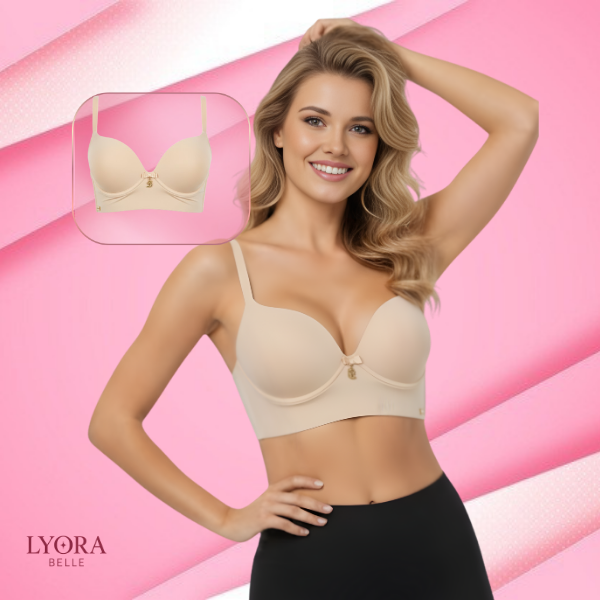 Kit 2 Sutiã Reforçado Liso Ajustável Com Bojo 3 Fecho Lateral Alta Feminino Confortável