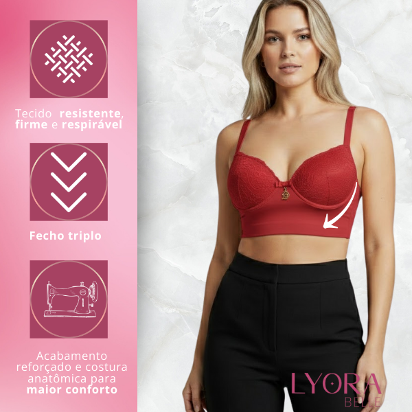 Kit 3 Sutiã Reforçado Plus Size Três Fechos Com Renda Alta Sustentação Com Bojo Confortável