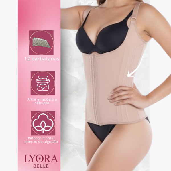 Cinta Modeladora Feminina Redutora Abdome 12 Barbatanas Pós Parto Princesa Catarina