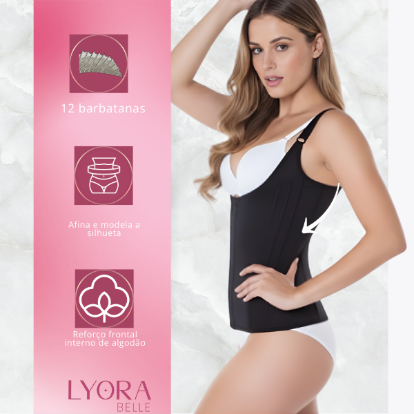 Cinta Modeladora Feminina Redutora Abdome 12 Barbatanas Pós Parto Princesa Catarina