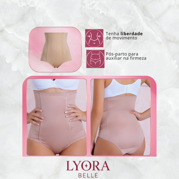 Cinta Calcinha Modeladora Pôs Parto Redutora de Barriga Alta Compressão