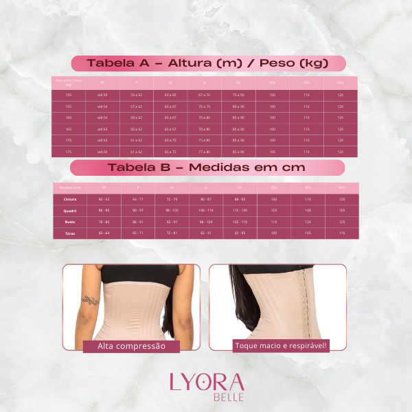 Redutor Abdominal Alta Compressão Pôs Parto Cirúrgico Reduz Barriga Princesa Catarina