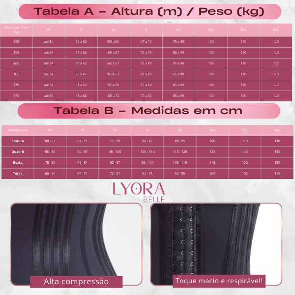 Cinta Modeladora Sabrina Sato 16 Barbatanas Alta Compressão Ref. B16