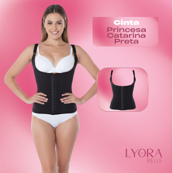 Cinta Modeladora Feminina Redutora Abdome 12 Barbatanas Pós Parto Princesa Catarina