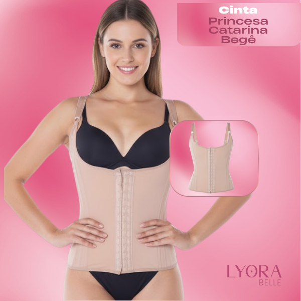 Cinta Modeladora Feminina Redutora Abdome 12 Barbatanas Pós Parto Princesa Catarina