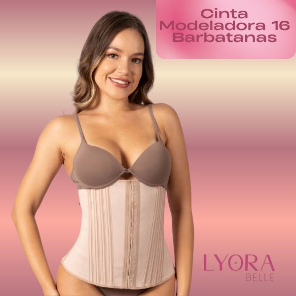 Cinta Modeladora Sabrina Sato 16 Barbatanas Alta Compressão Ref. B16