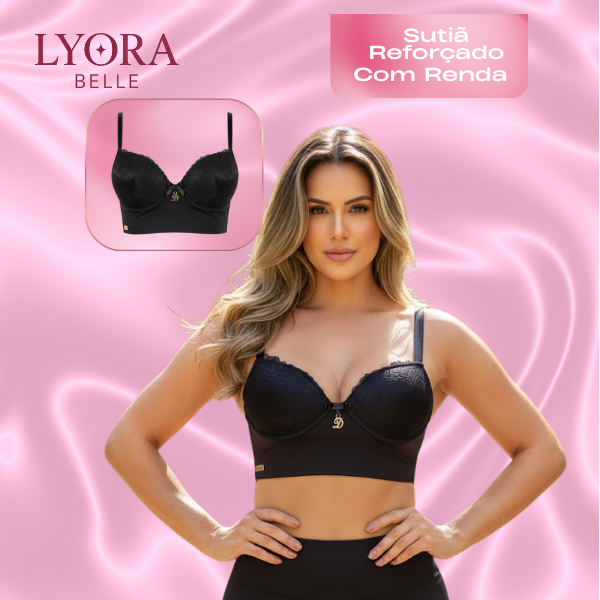 Sutiã Reforçado Ajustavel Plus Size C/ Renda Triplo Fecho Alta Sustentação com bojo
