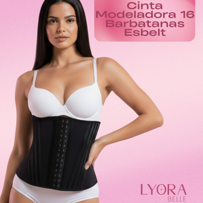 Cinta Modeladora Sabrina Sato 16 Barbatanas Alta Compressão Ref. B16