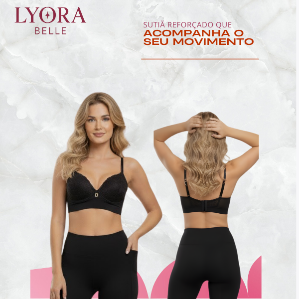 Sutiã Reforçado Ajustavel Plus Size C/ Renda Triplo Fecho Alta Sustentação com bojo