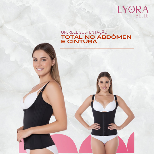 Cinta Modeladora Feminina Redutora Abdome 12 Barbatanas Pós Parto Princesa Catarina