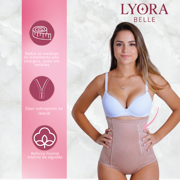 Cinta Calcinha Modeladora Pôs Parto Redutora de Barriga Alta Compressão