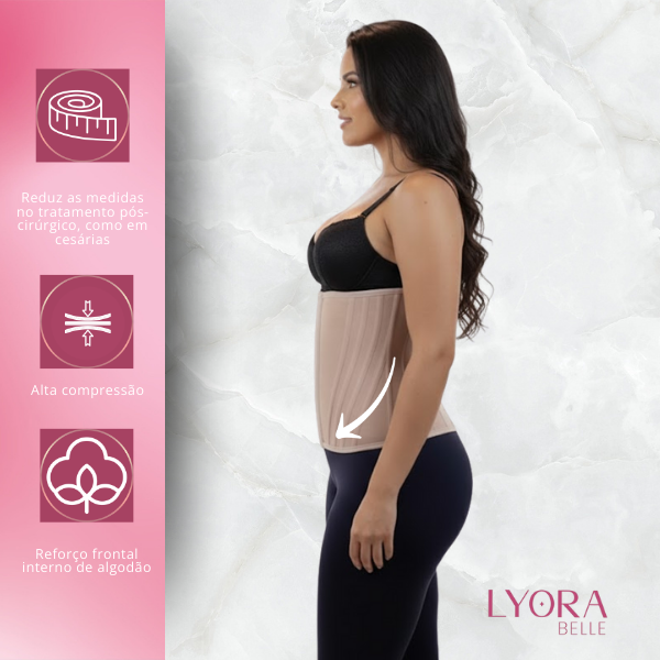 Redutor Abdominal Alta Compressão Pôs Parto  Cirúrgico Reduz Barriga Princesa Catarina
