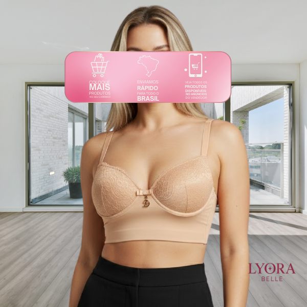 Sutiã Reforçado Ajustavel Plus Size C/ Renda Triplo Fecho Alta Sustentação com bojo