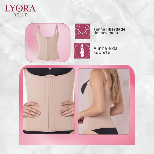 Cinta Modeladora Feminina Redutora Abdome 12 Barbatanas Pós Parto Princesa Catarina