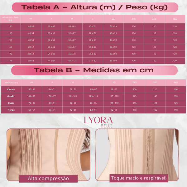 Cinta Modeladora Sabrina Sato 16 Barbatanas Alta Compressão Ref. B16