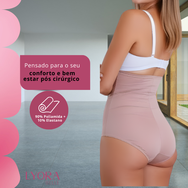Cinta Calcinha Modeladora Pôs Parto Redutora de Barriga Alta Compressão