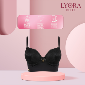 Sutiã Reforçado Ajustavel Plus Size C/ Renda Triplo Fecho Alta Sustentação com bojo