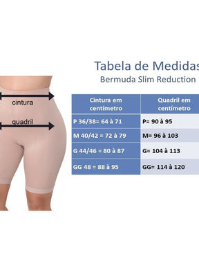 Bermuda Shorts Modeladora feminina Slim Redutor de medidas R17